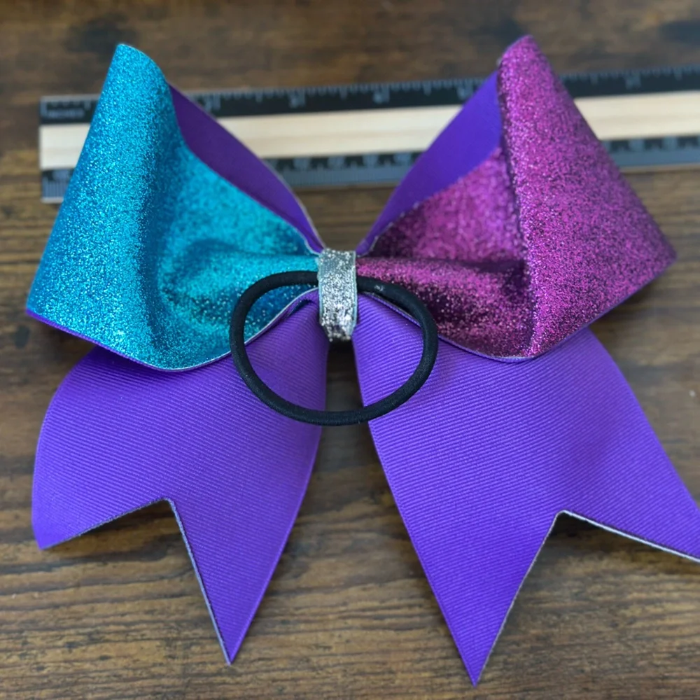 Batman & Superman Cheer Bows Set of 3 large bows for girl hair accessories gym